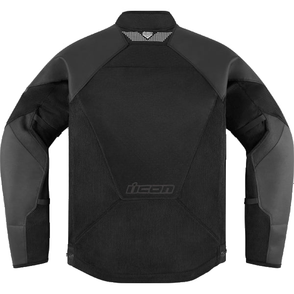 Manteau de Moto Mesh AF en Cuir Noir, Dos