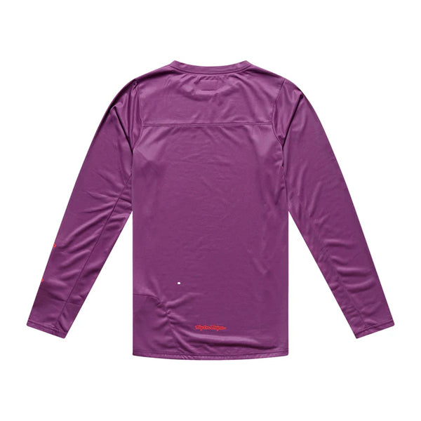 Chandail de vélo Skyline Pro Mono Troy Lee Designs Mauve, de dos