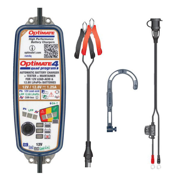 Chargeur Intelligent OptiMate 4 Quad TM-631||TM-631 OptiMate 4 Quad Smart Charger