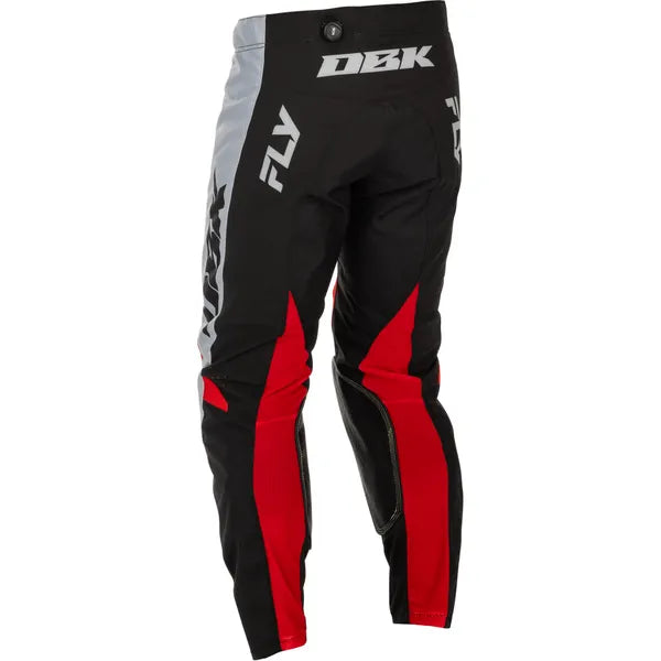Pantalon de Motocross Kinetic DBK/fly/noir, gris, rouge, de dos