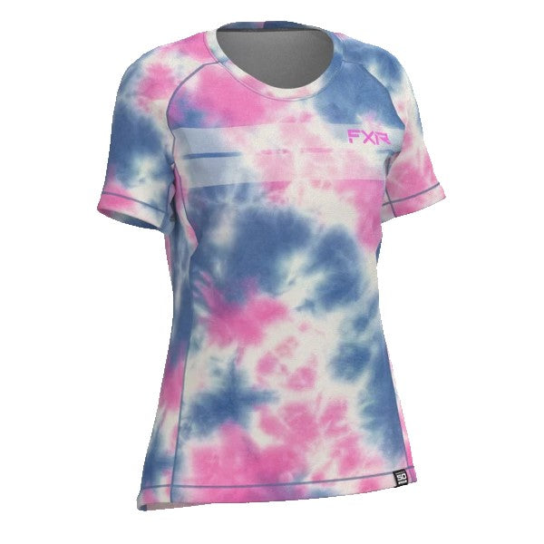 T-shirt de Vélo Attack UPF Femme FXR Rose, de face