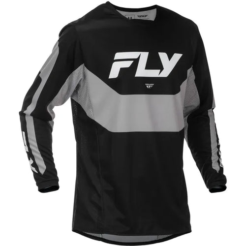 Chandail de Motocross Kinetic/fly/noir gris, de face