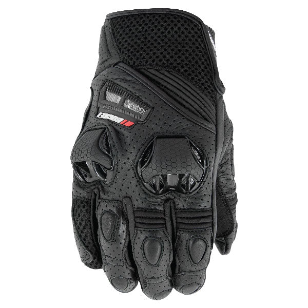 Gants de Moto Courts en Cuir Speedmaster Air Noir