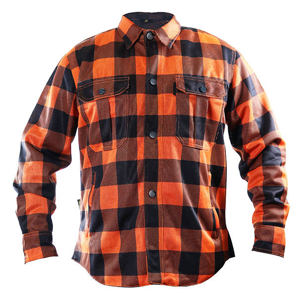 Chemise de Moto Helgrade Cornell Orange_Noir