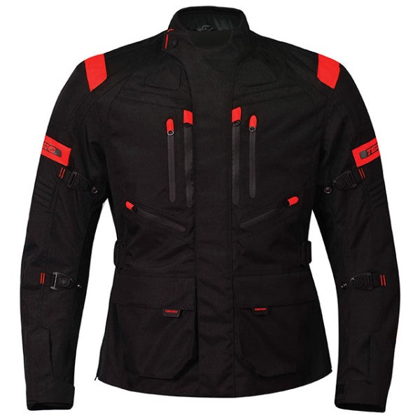 Manteau de Moto Teknic Expedition Noir_Rouge