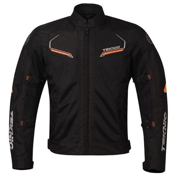 Manteau de Moto Teknic Explorer Air Mesh Noir_Orange