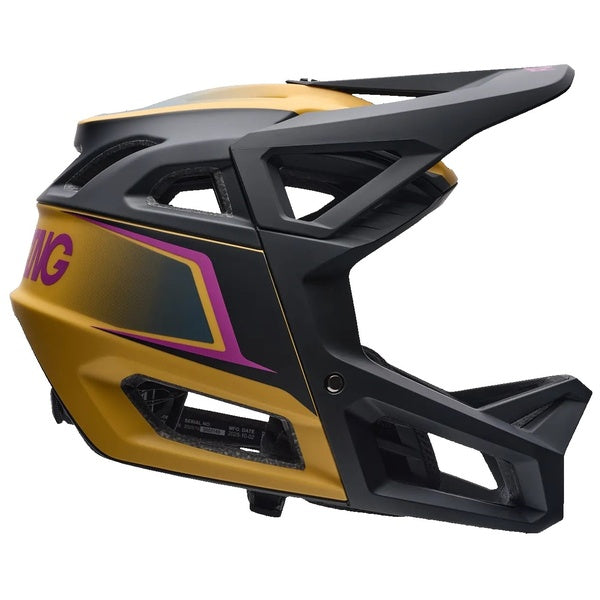 Casque Intégral de Vélo Proframe RS Heatstack Jaune/Noir de gauche