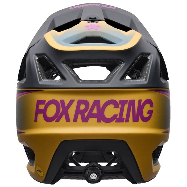 Casque Intégral de Vélo Proframe RS Heatstack Jaune/Noir de dos