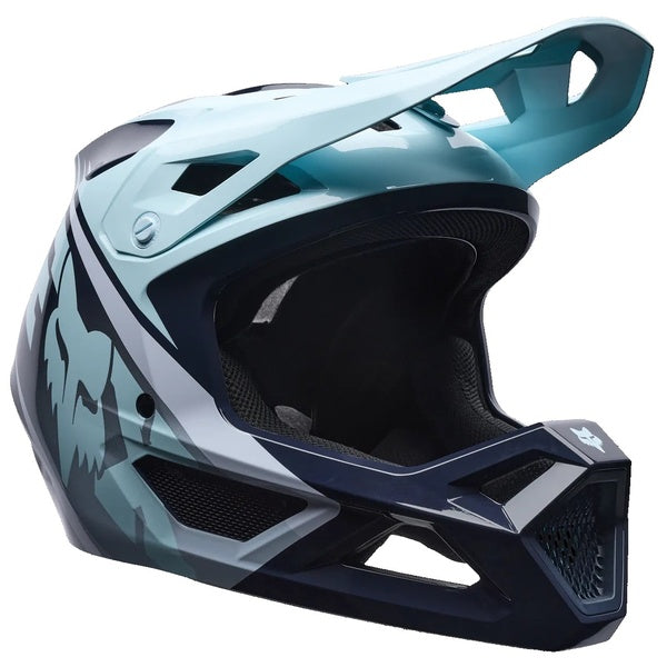 Casque Intégral de Vélo Rampage Foundry Bleu/Noir incliné de face