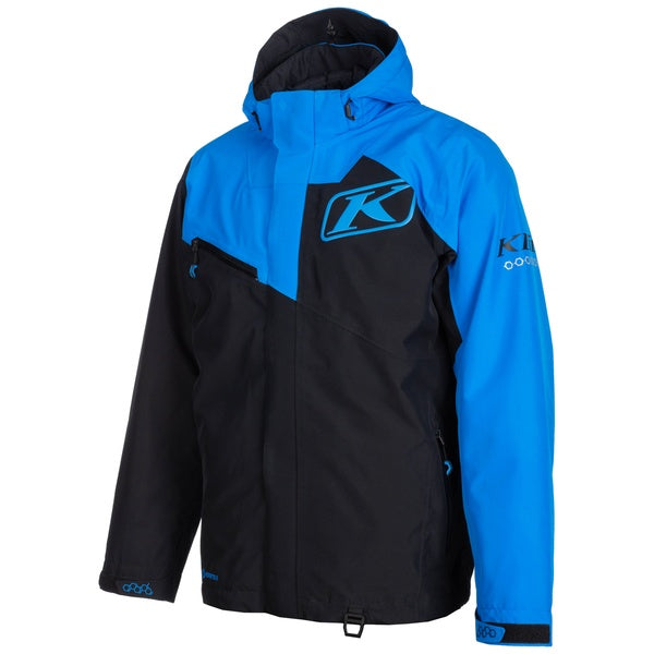 Manteau de Motoneige Kompound /klim/ bleu noir , de profil