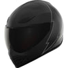 Casque Intégral de Moto Domain Slabtown Noir incliné de face