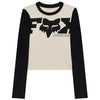 Chandail Coldpress Rib Femme Blanc/Noir de face