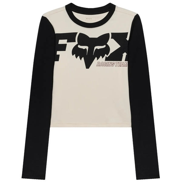 Chandail Coldpress Rib Femme Blanc/Noir de face