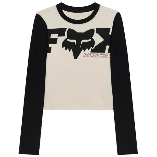 Chandail Coldpress Rib Femme Blanc/Noir de face