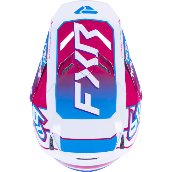Casque 6D ART-3Y Junior FXR bleu et rose, dessus