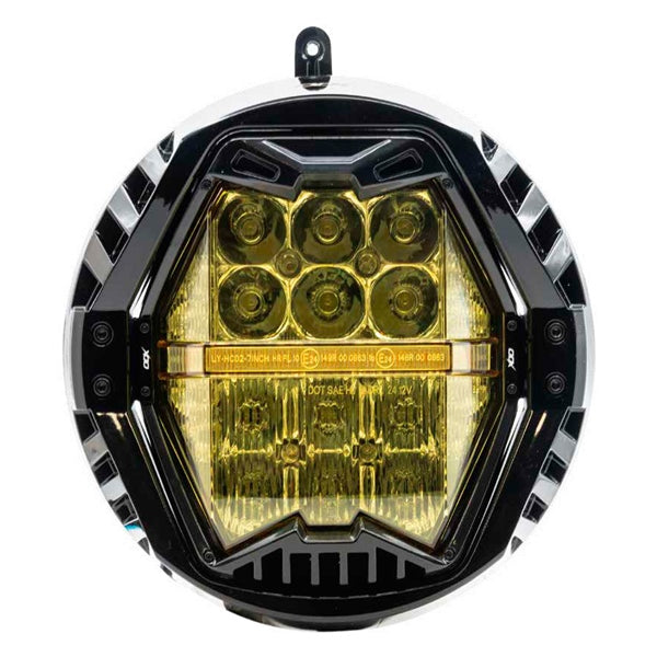 Ensemble de Phare pour Harley-Davidson 7" Jaune