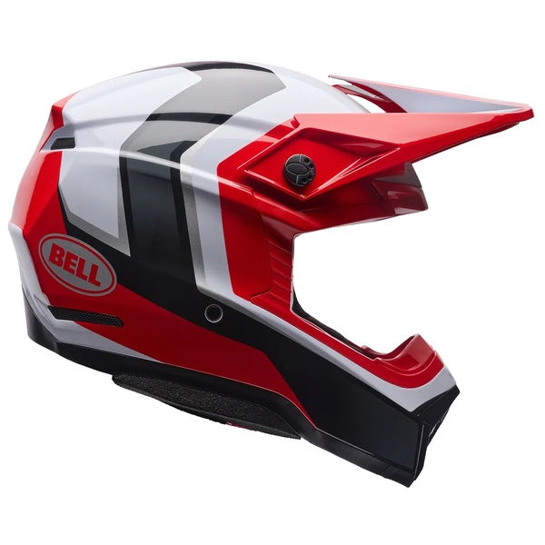 Casque de Motocross Moto-10 Mips Rouge/Gris de gauche