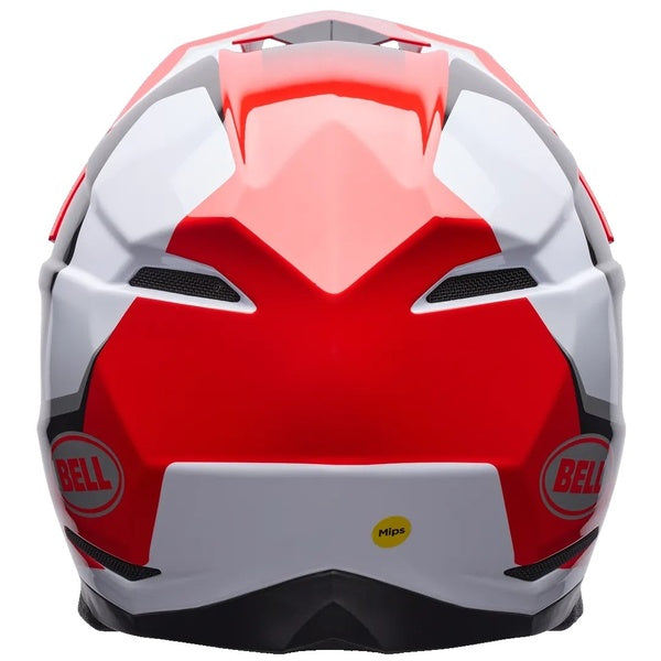 Casque de Motocross Moto-10 Mips Rouge/Gris de dos