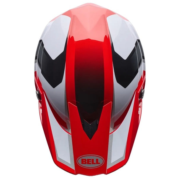 Casque de Motocross Moto-10 Mips Rouge/Gris de dessus