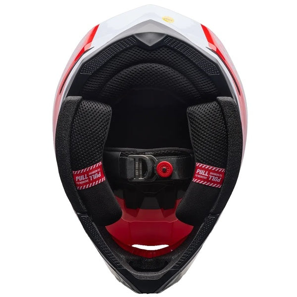 Casque de Motocross Moto-10 Mips Rouge/Gris de dessous