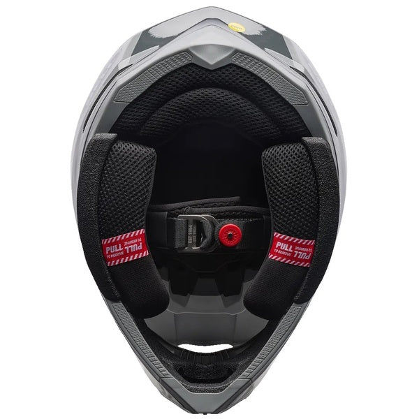 Casque de Motocross Moto-10 Mips Gris de dessous