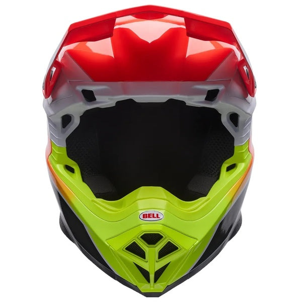 Casque de Motocross Moto-10 Mips Rouge/Jaune de face