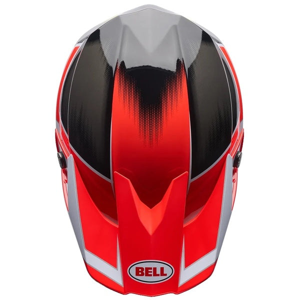 Casque de Motocross Moto-10 Mips Rouge/Jaune de dessus