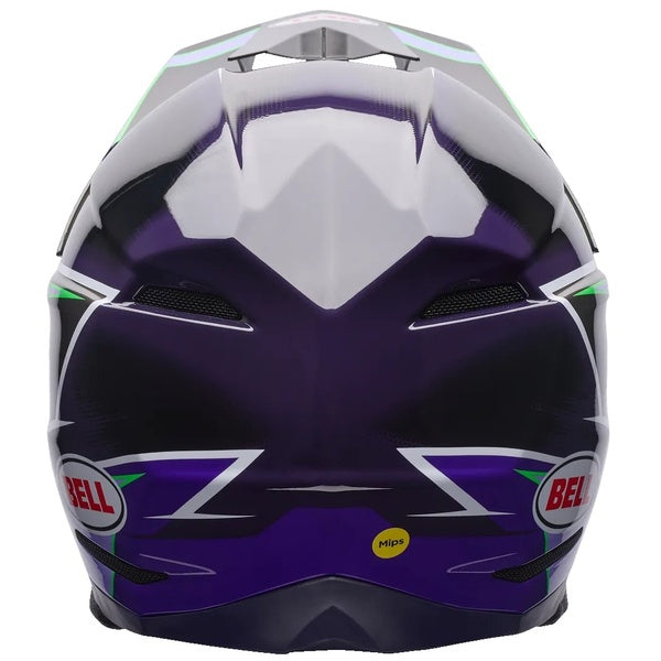 Casque de Motocross Moto-10 Mips Mauve/Noir de dos