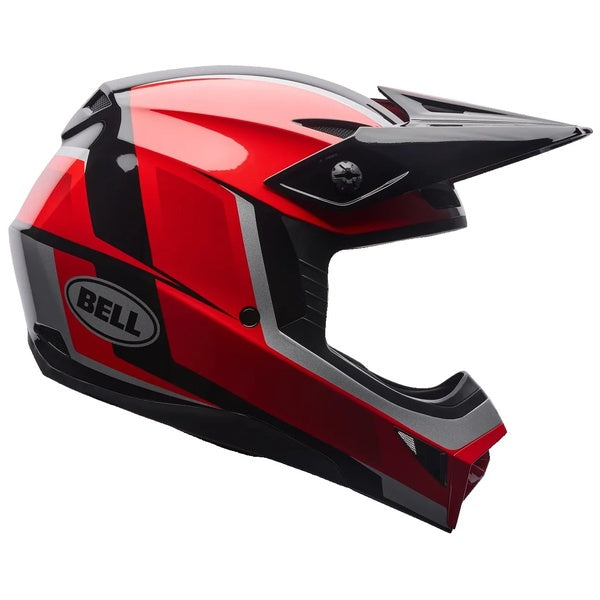 Casque de Motocross MX-10 MIPS Rouge/Noir de gauche