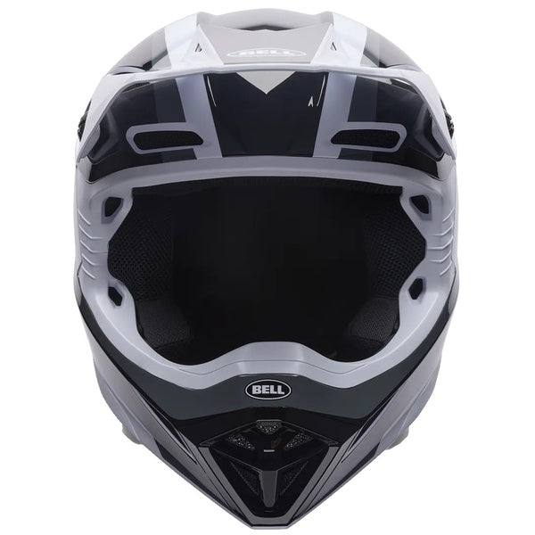 Casque de Motocross MX-10 MIPS Blanc/Noir de face