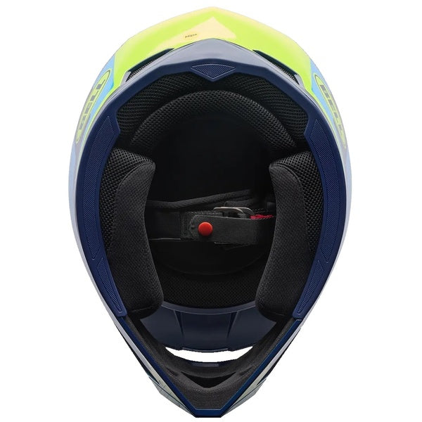 Casque de Motocross MX-10 MIPS Bleu/Vert de dessous