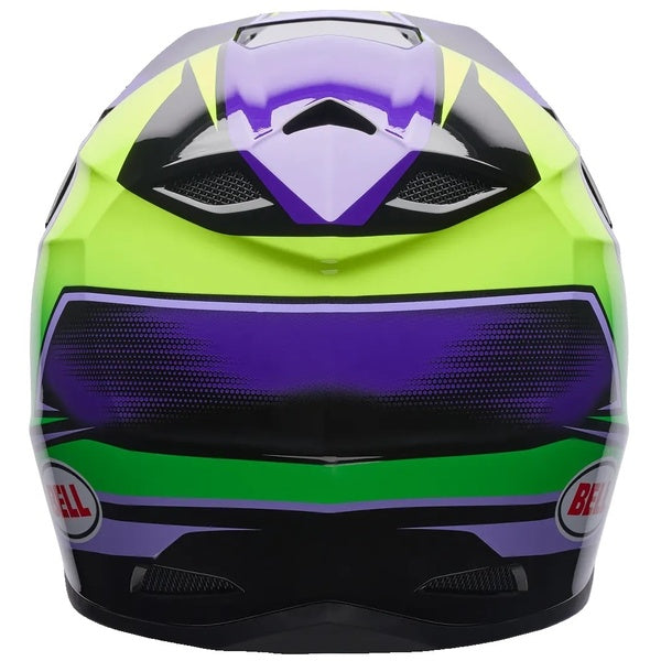 Casque de Motocross MX-10 MIPS Mauve/Vert de dos