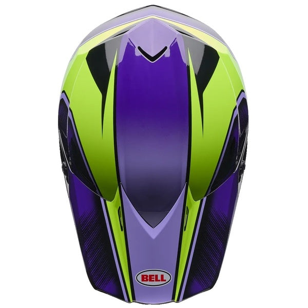 Casque de Motocross MX-10 MIPS Mauve/Vert de dessus