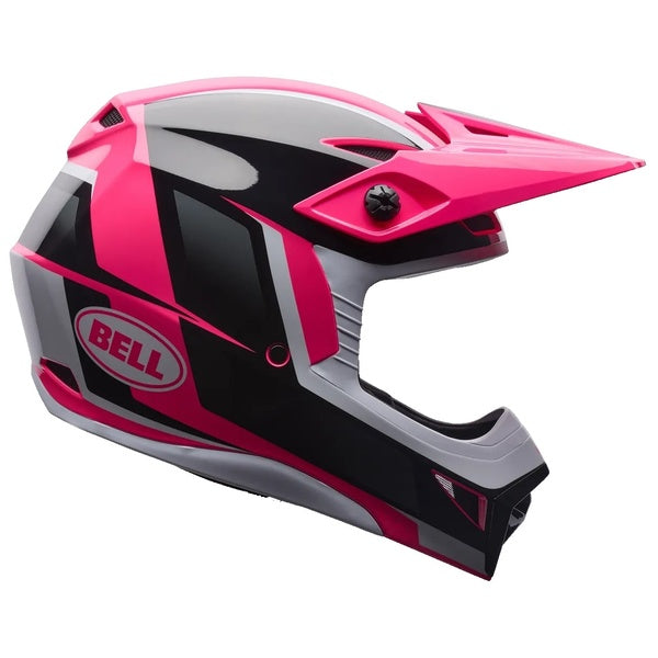 Casque de Motocross MX-10 Mips Junior Rose/Noir de gauche