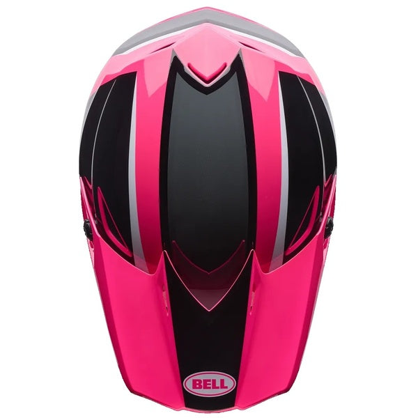 Casque de Motocross MX-10 Mips Junior Rose/Noir de dessus