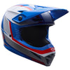Casque de Motocross MX-10 Mips Junior Bleu/Blanc/Rouge incliné de face