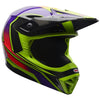 Casque de Motocross MX-10 Mips Junior Mauve/Vert incliné de face