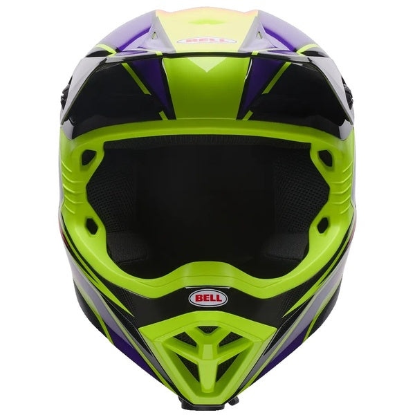Casque de Motocross MX-10 Mips Junior Mauve/Vert de face