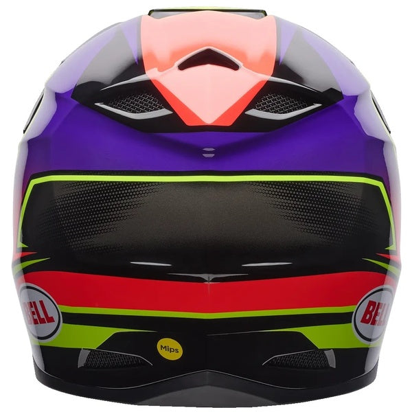 Casque de Motocross MX-10 Mips Junior Mauve/Vert de dos