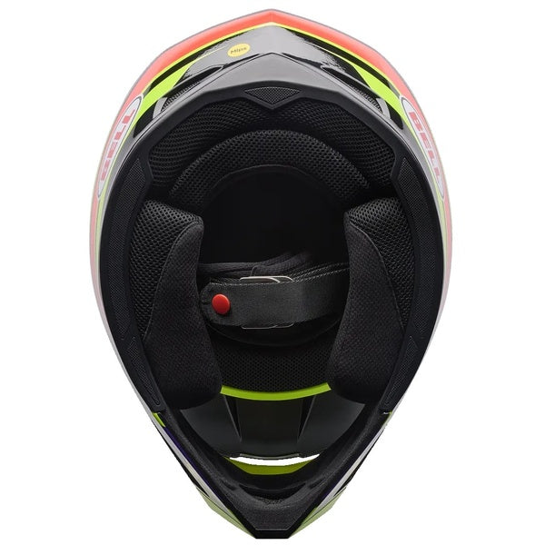 Casque de Motocross MX-10 Mips Junior Mauve/Vert de dessous