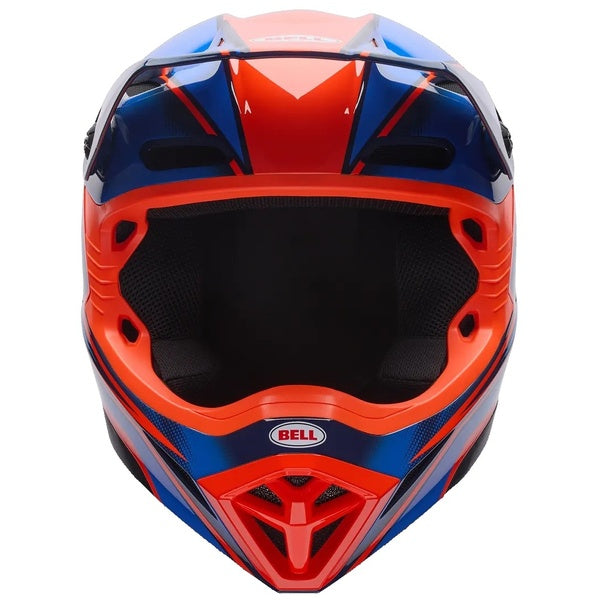 Casque de Motocross MX-10 Mips Junior Bleu/Orange de face