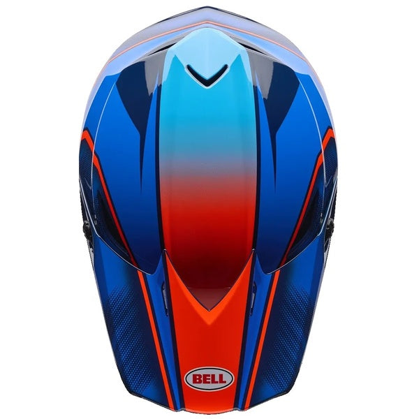 Casque de Motocross MX-10 Mips Junior Bleu/Orange de dessus