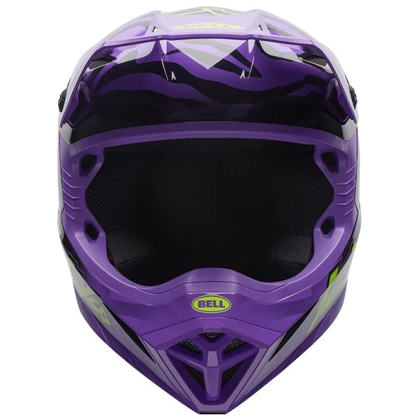 Casque de Motocross MX-10 Slayco Junior Édition Limitée Noir/Mauve de face