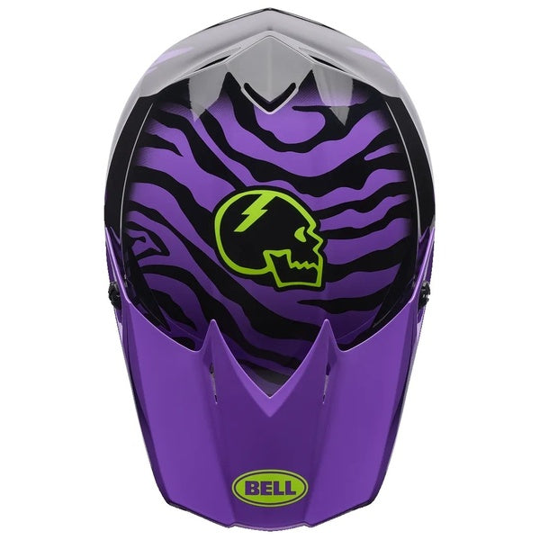Casque de Motocross MX-10 Slayco Junior Édition Limitée Noir/Mauve de dessus