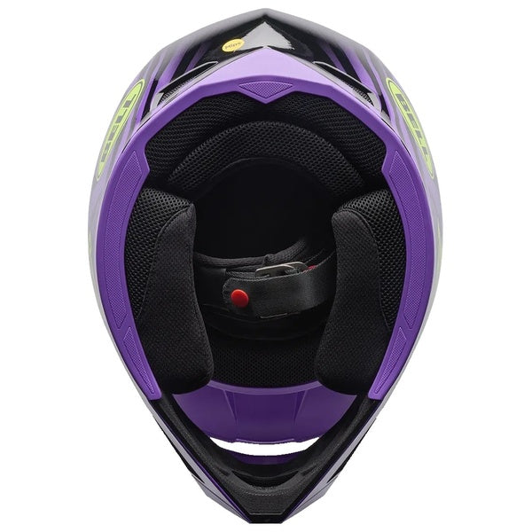 Casque de Motocross MX-10 Slayco Junior Édition Limitée Noir/Mauve de dessous