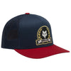 Casquette Crest Trucker Bleu/Rouge de face