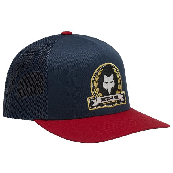 Casquette Crest Trucker Bleu/Rouge de face