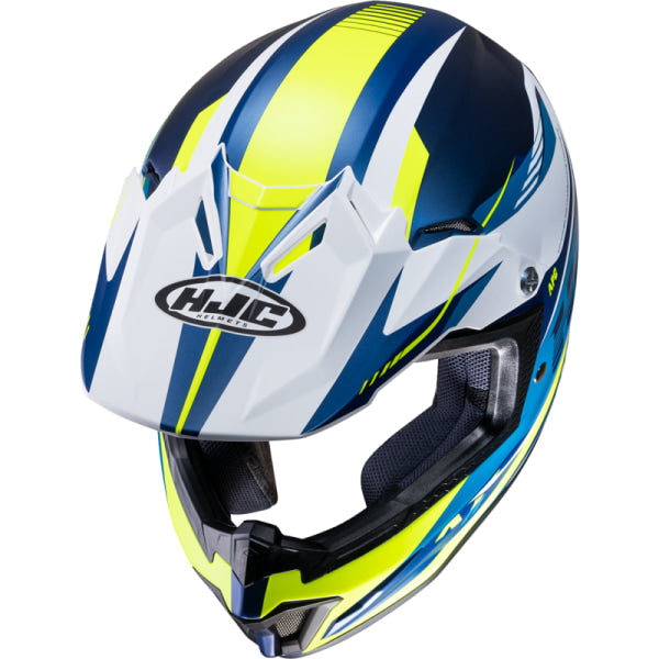 Casque de Motocross CL-XY2 Drift HJC jaune et noir, dessus