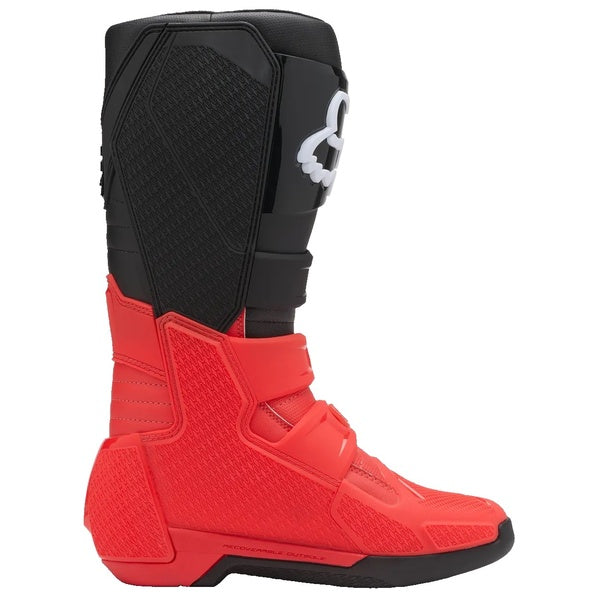 Bottes de Motocross Comp Rouge/Noir paire de gauche