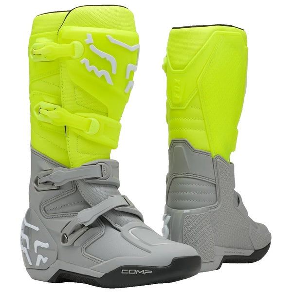 Bottes de Motocross Comp Gris/Jaune en paire